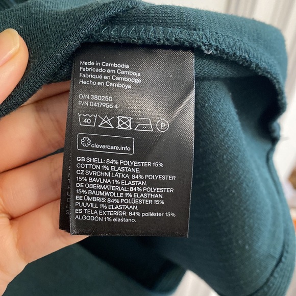 H&M Green Cold Shoulder Fitted Dress in Small - Picture 5 of 5